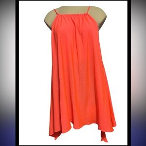 DKNY Sleeveless Halter Neck Asymmetrical Top, Flare, M/L New